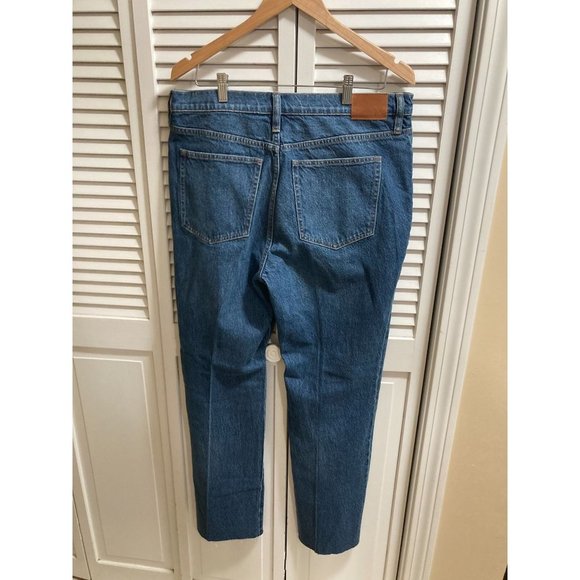 NWT J. Crew Full Length Boot Raw Edge Denim Jeans in Kamari Wash Size 32 (US 14) - Picture 2 of 6